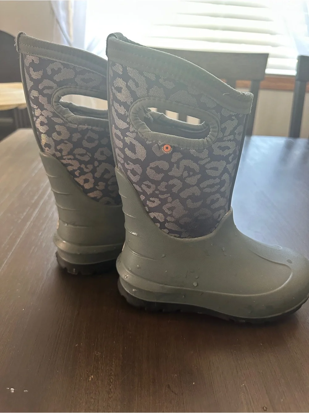 Bogs Kids Metallic Leopard-Print Kids Rain Boots